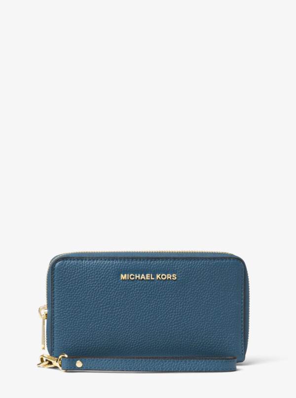 Damske Penazenky Michael Kors Large Leather Smartphone Wristlet Námornícka Modrá - Doplnky Michael Kors Levně | SAPHN-3592